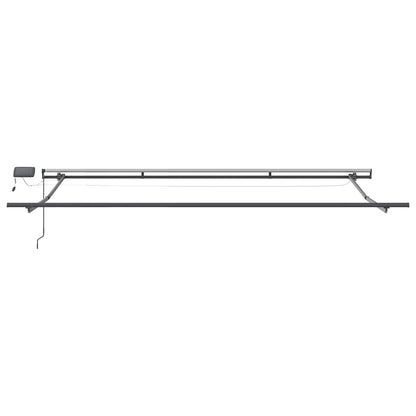 Retractable Awning Red and white 450 x 350 cm Fabric