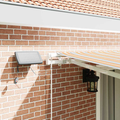 Retractable Awning Multicolour 450 x 350 cm Fabric and Steel