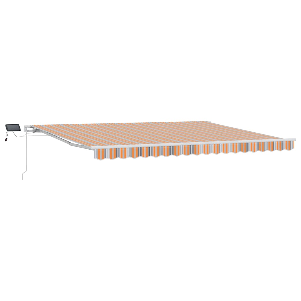 Retractable Awning Multicolour 450 x 350 cm Fabric and Steel