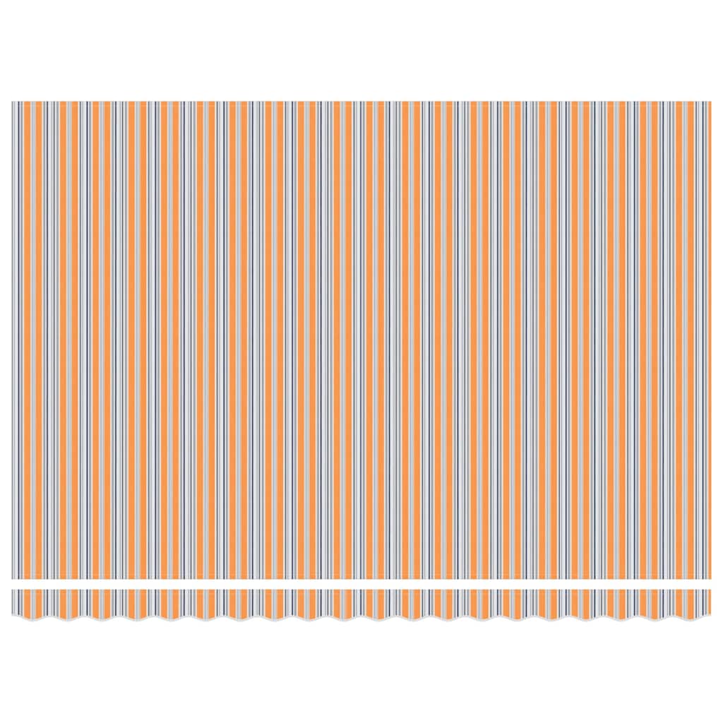 Retractable Awning Multicolour 450 x 350 cm Fabric and Steel