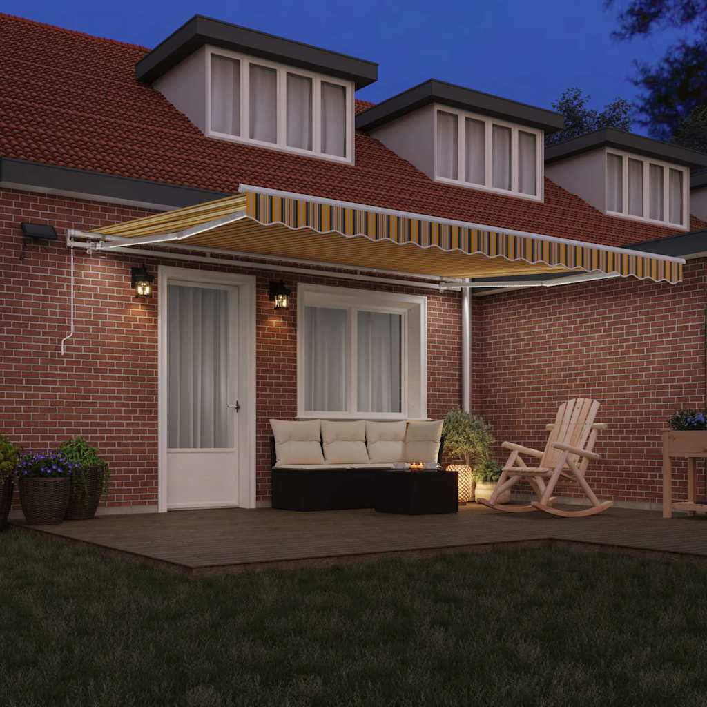 Retractable Awning Multicolour 450 x 350 cm