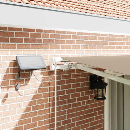 Retractable Awning Beige 450 x 350 cm Fabric and Aluminium