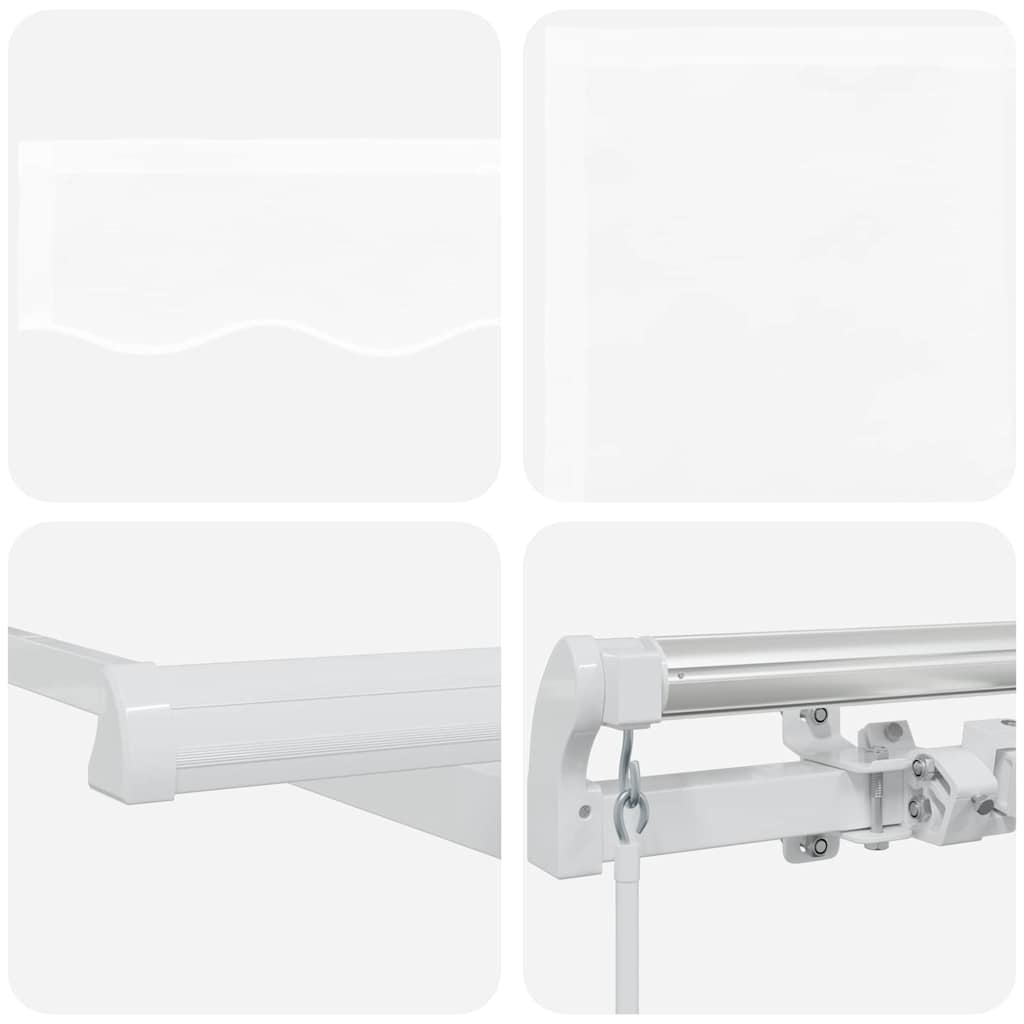 Awning Retractable Manual White 450 x 350 x 165 cm Polyester