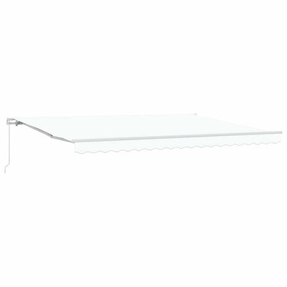 Awning Retractable Manual White 450 x 350 x 165 cm Polyester