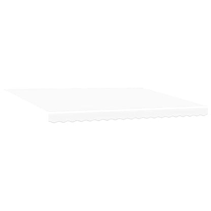 Awning Retractable Manual White 450 x 350 x 165 cm Polyester