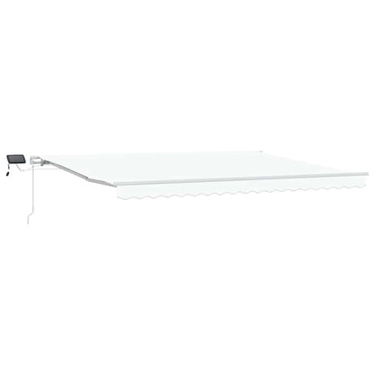 Retractable Awning White 450 x 350 cm Fabric and Steel