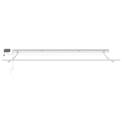 Retractable Awning White 450 x 350 cm Fabric and Steel