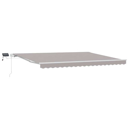 Retractable Awning Light Grey 450 x 350 cm Fabric and Aluminium