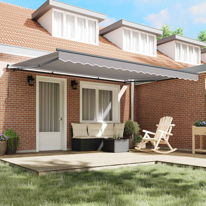 Retractable Awning Light Grey 450 x 350 cm