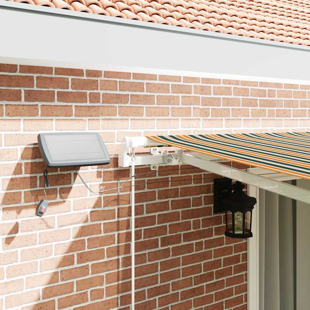 Retractable Awning Green and yellow 450 x 350 cm