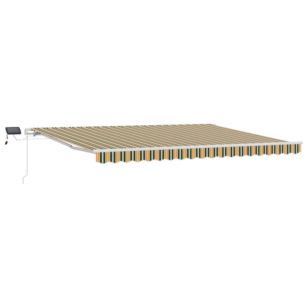 Retractable Awning Green and yellow 450 x 350 cm