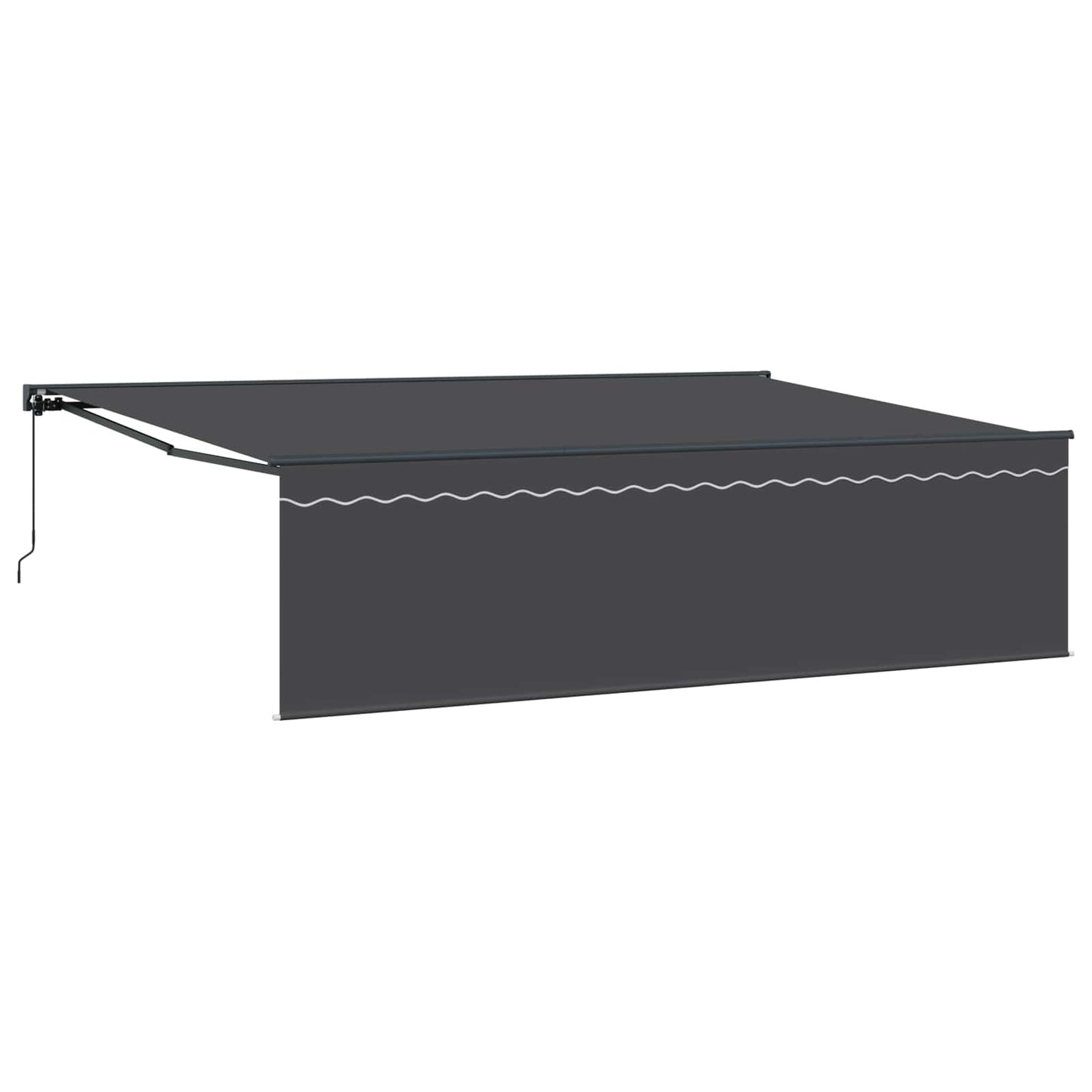 Retractable Awning Manual Anthracite 500 x 300 cm