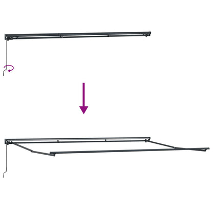 Retractable Awning Manual Anthracite 500 x 300 cm
