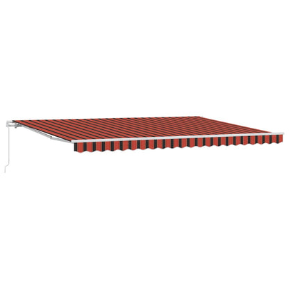 Retractable Awning Orange and Brown 500 x 300 x 165 cm