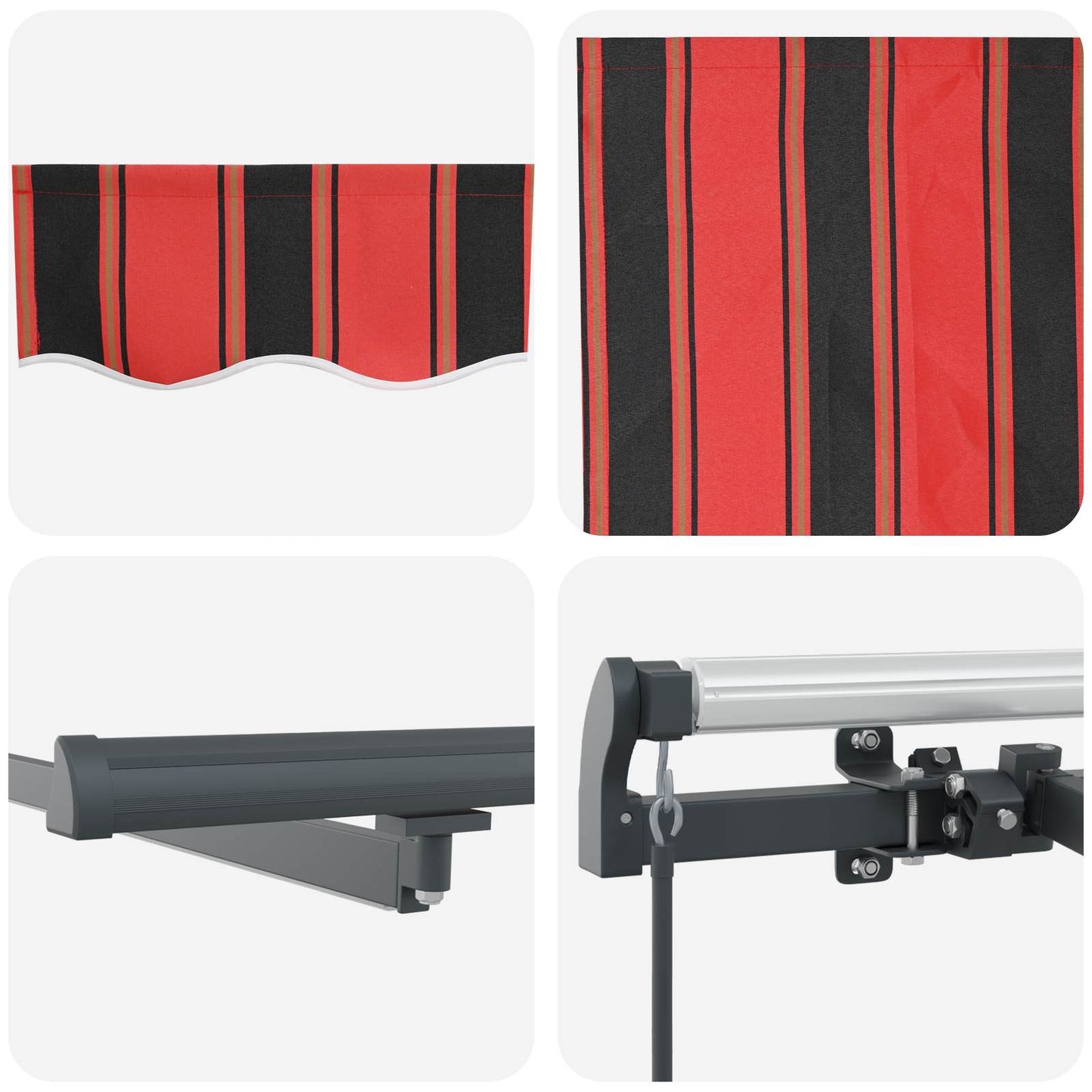 Retractable Awning Orange and brown 500 x 300 cm Fabric