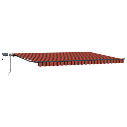 Retractable Awning Orange and brown 500 x 300 cm