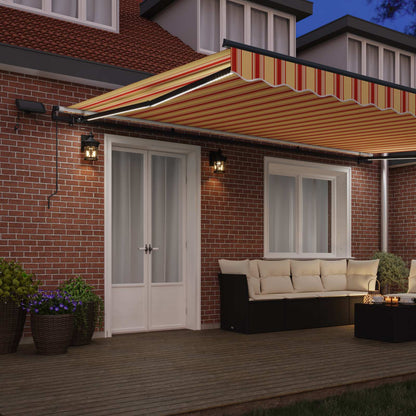 Retractable Awning Yellow and Orange 500 x 300 cm