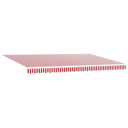 Retractable Awning Red and White 500 x 300 x 165 cm