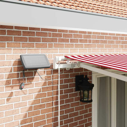 Retractable Awning Red and White 500 x 300 cm