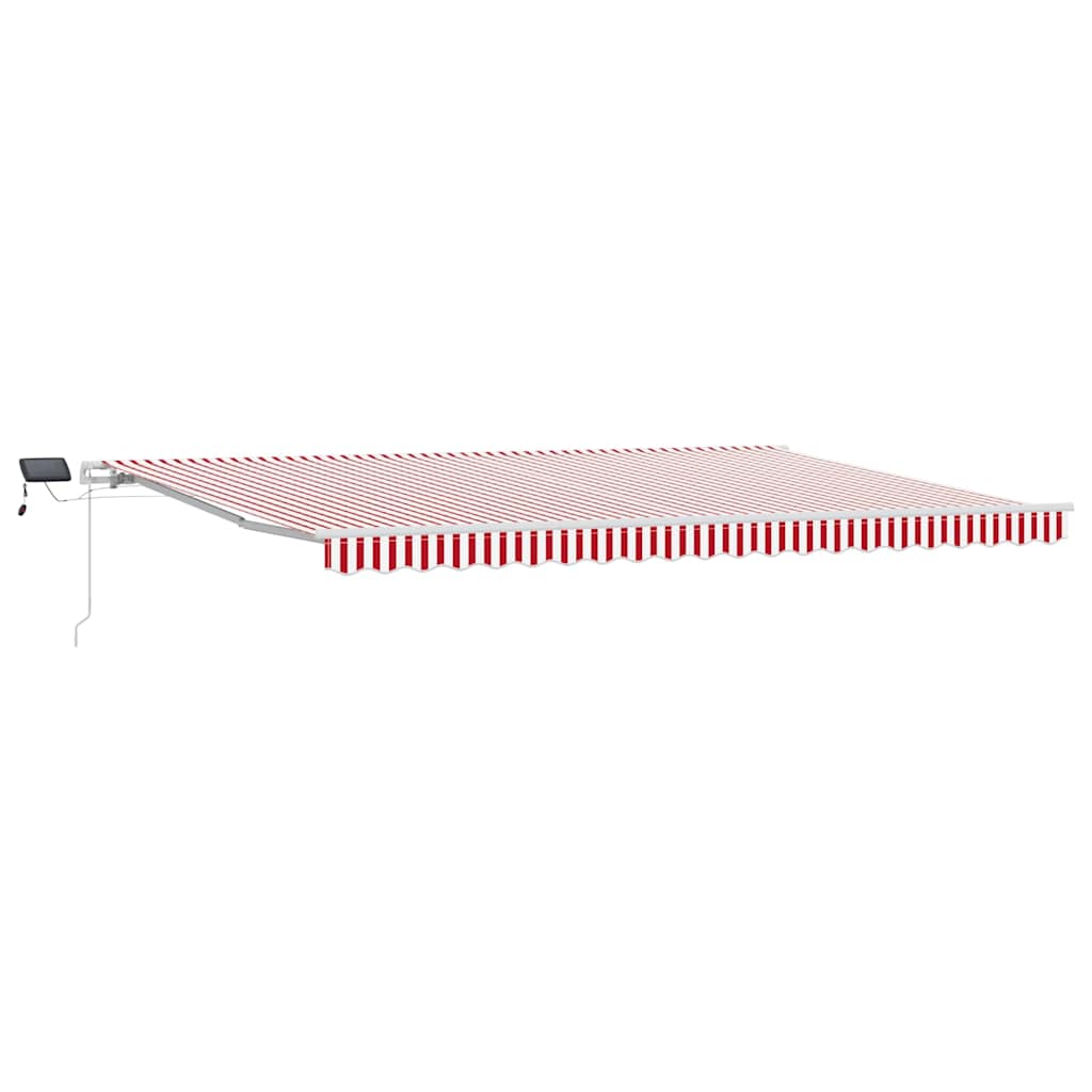 Retractable Awning Red and White 500 x 300 cm