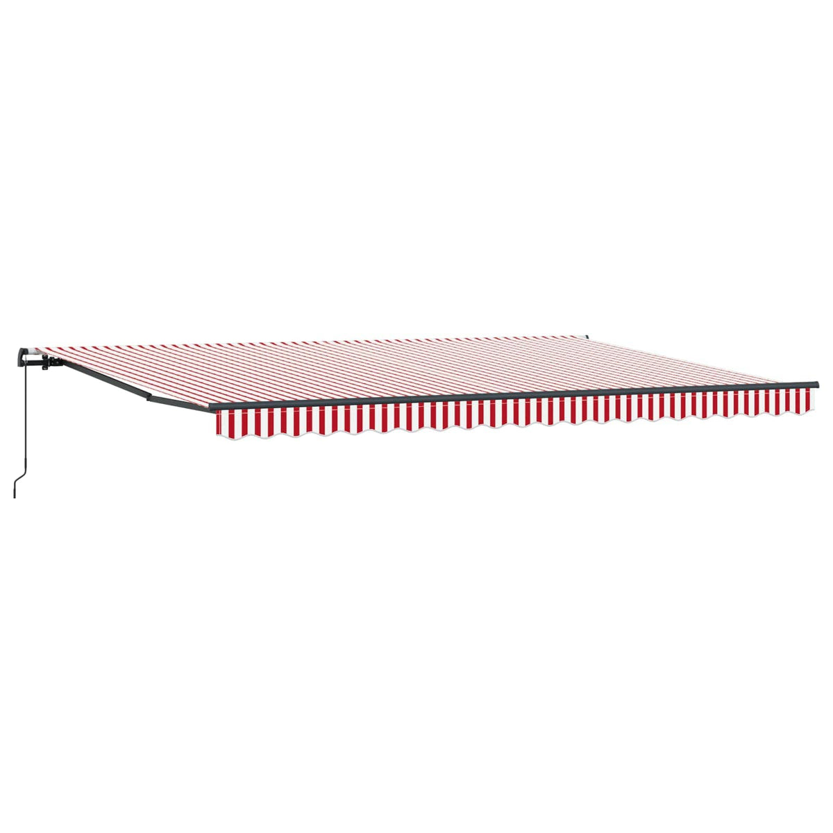 Retractable Awning Red and White 500 x 300 cm