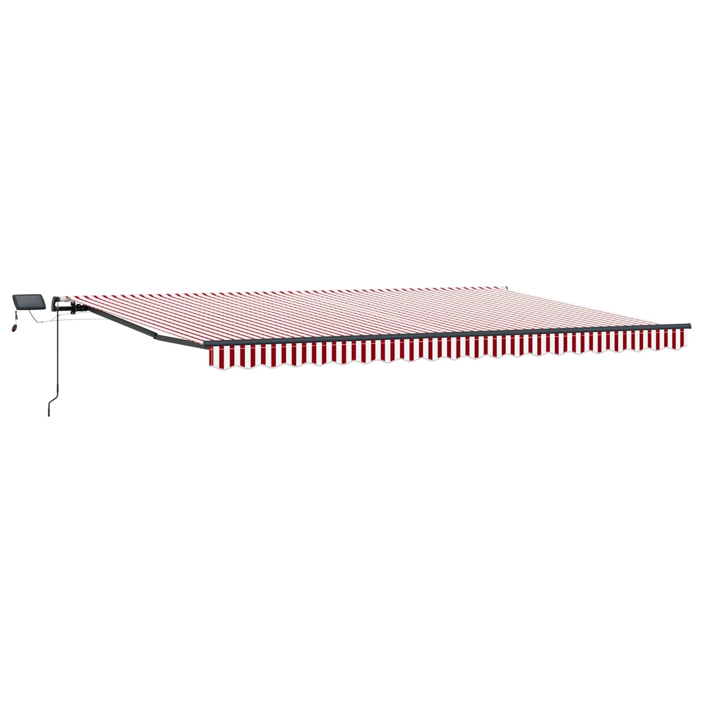 Retractable Awning Red and White 500 x 300 cm