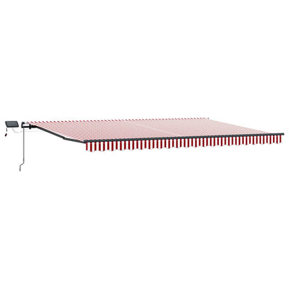 Retractable Awning Red and White 500 x 300 cm