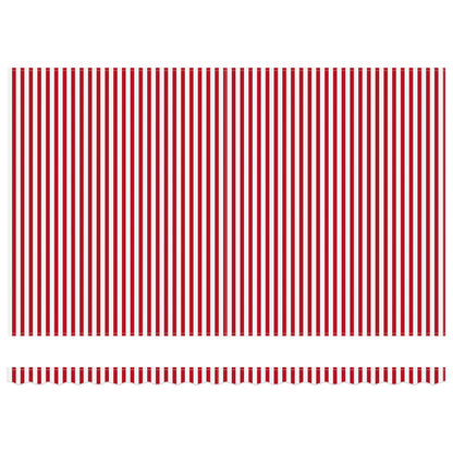 Retractable Awning Red and white 500 x 300 cm Fabric