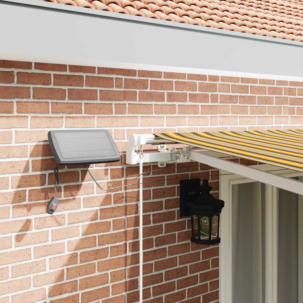 Retractable Awning Multicolour 500 x 300 cm Fabric and Steel