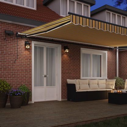 Retractable Awning Multicolour 500 x 300 cm Fabric