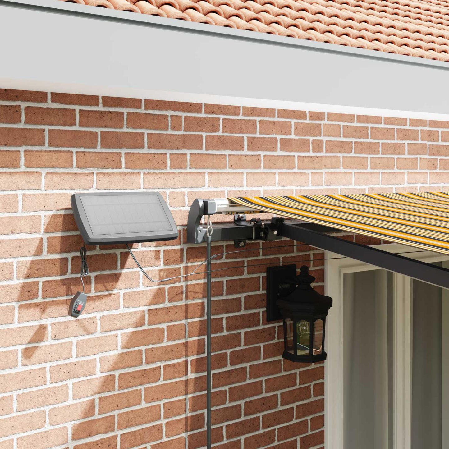 Retractable Awning Multicolour 500 x 300 cm Fabric