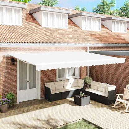 Awning Manual White 500 x 300 x 165 cm Polyester and Metal