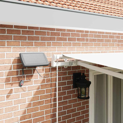 Retractable Awning White 500 x 300 cm Fabric and Aluminium
