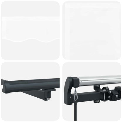 Retractable Awning White 500 x 300 cm Polyester and Aluminium