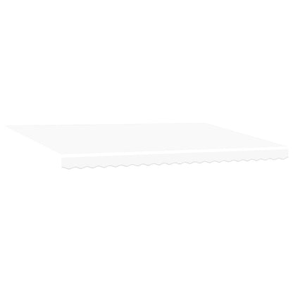 Retractable Awning White 500 x 300 cm Polyester and Aluminium