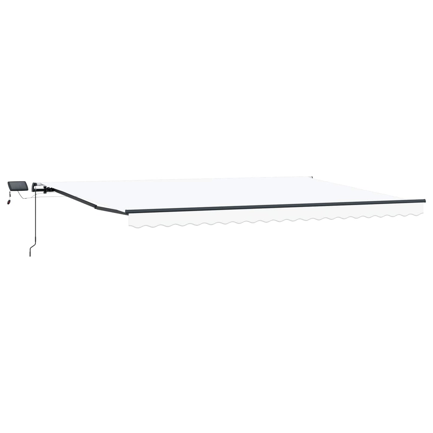 Retractable Awning White 500 x 300 cm Fabric and Aluminium
