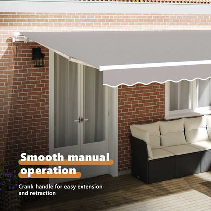 Retractable Awning Light Grey 500 x 300 x 165 cm