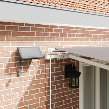 Retractable Awning Light Grey 500 x 300 cm Fabric and Aluminium