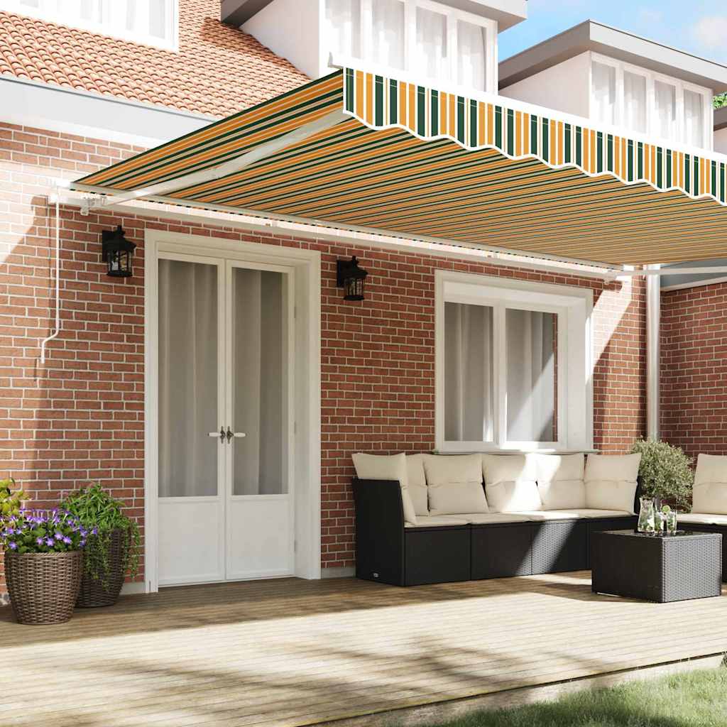 Retractable Awning Multicolour 500 x 300 cm