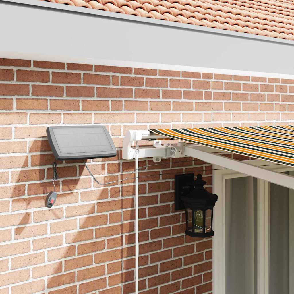 Retractable Awning Green and yellow 500 x 300 cm