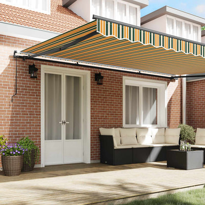 Retractable Awning Green and yellow 500 x 300 cm