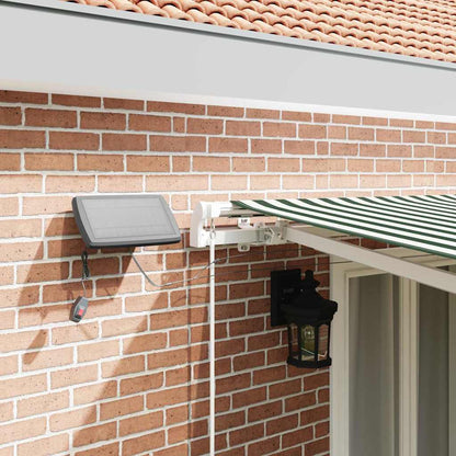 Retractable Awning Green and White 500 x 300 cm