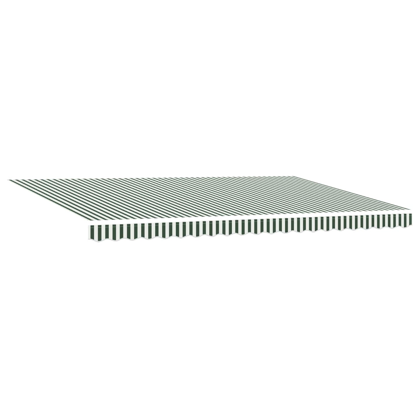 Retractable Awning Green and White 500 x 300 cm