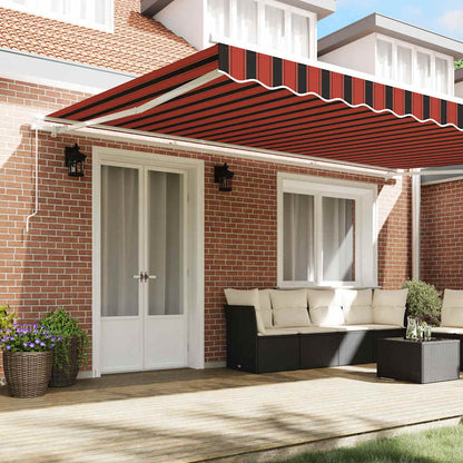 Retractable Awning Orange and Brown 500 x 350 cm