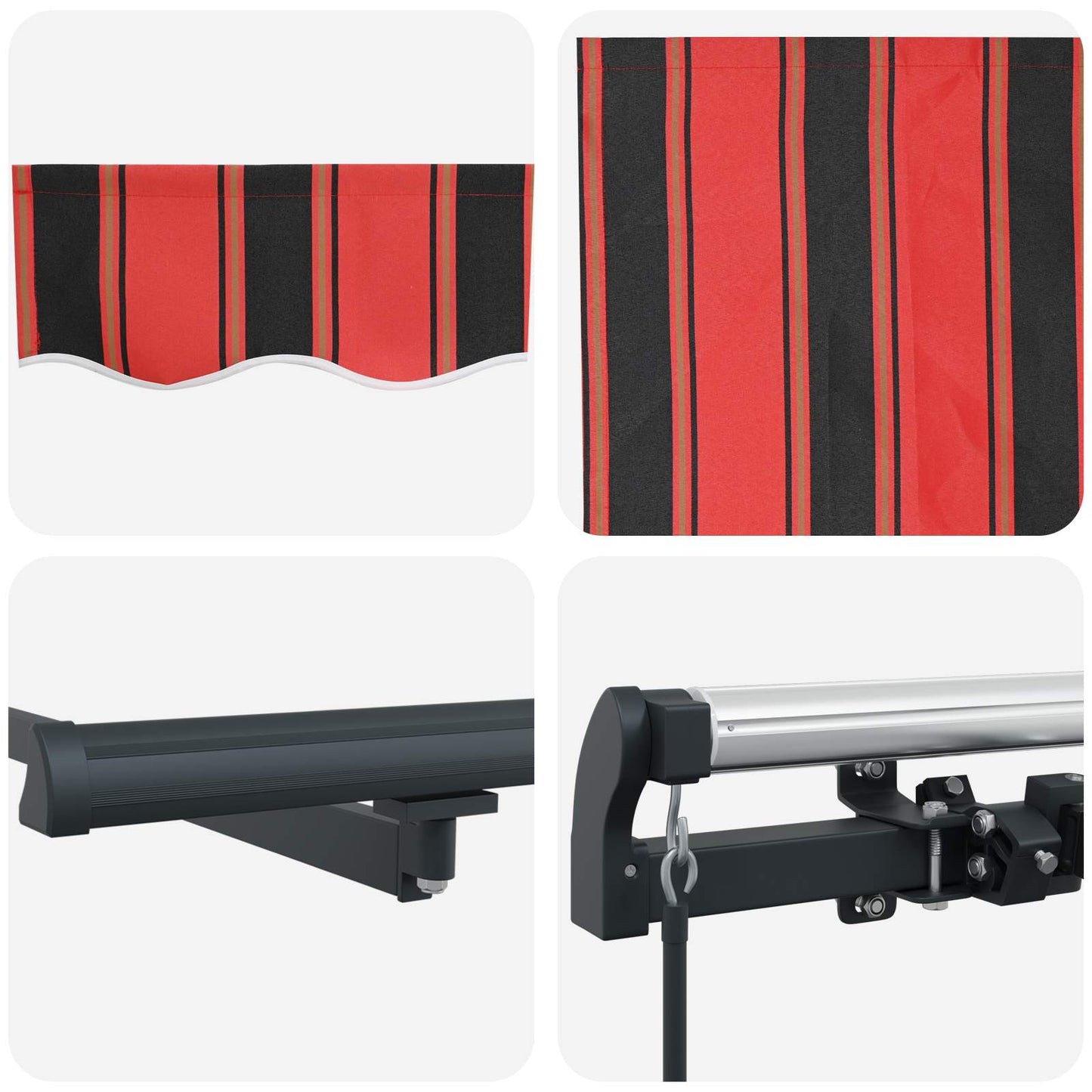 Retractable Awning Orange and brown 500 x 350 cm