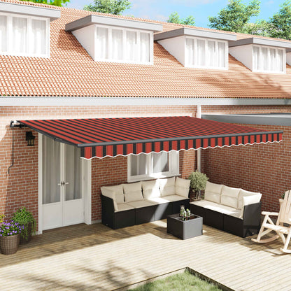 Retractable Awning Orange and brown 500 x 350 cm