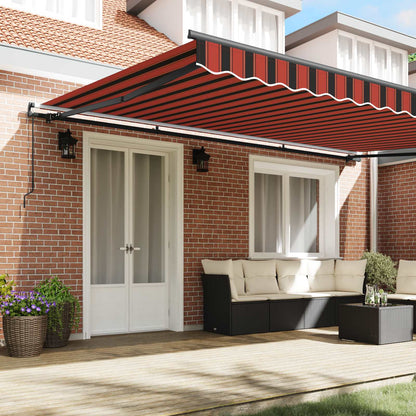 Retractable Awning Orange and brown 500 x 350 cm