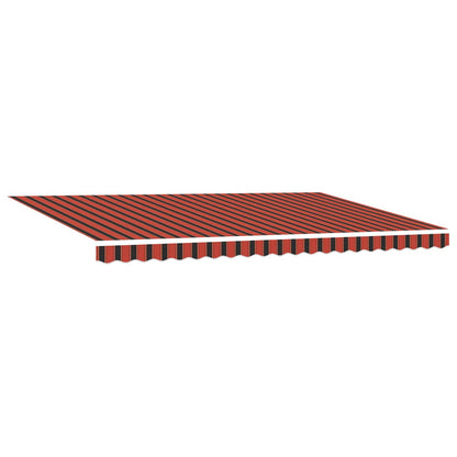 Retractable Awning Orange and brown 500 x 350 cm Fabric