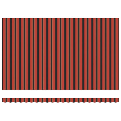 Retractable Awning Orange and brown 500 x 350 cm Fabric