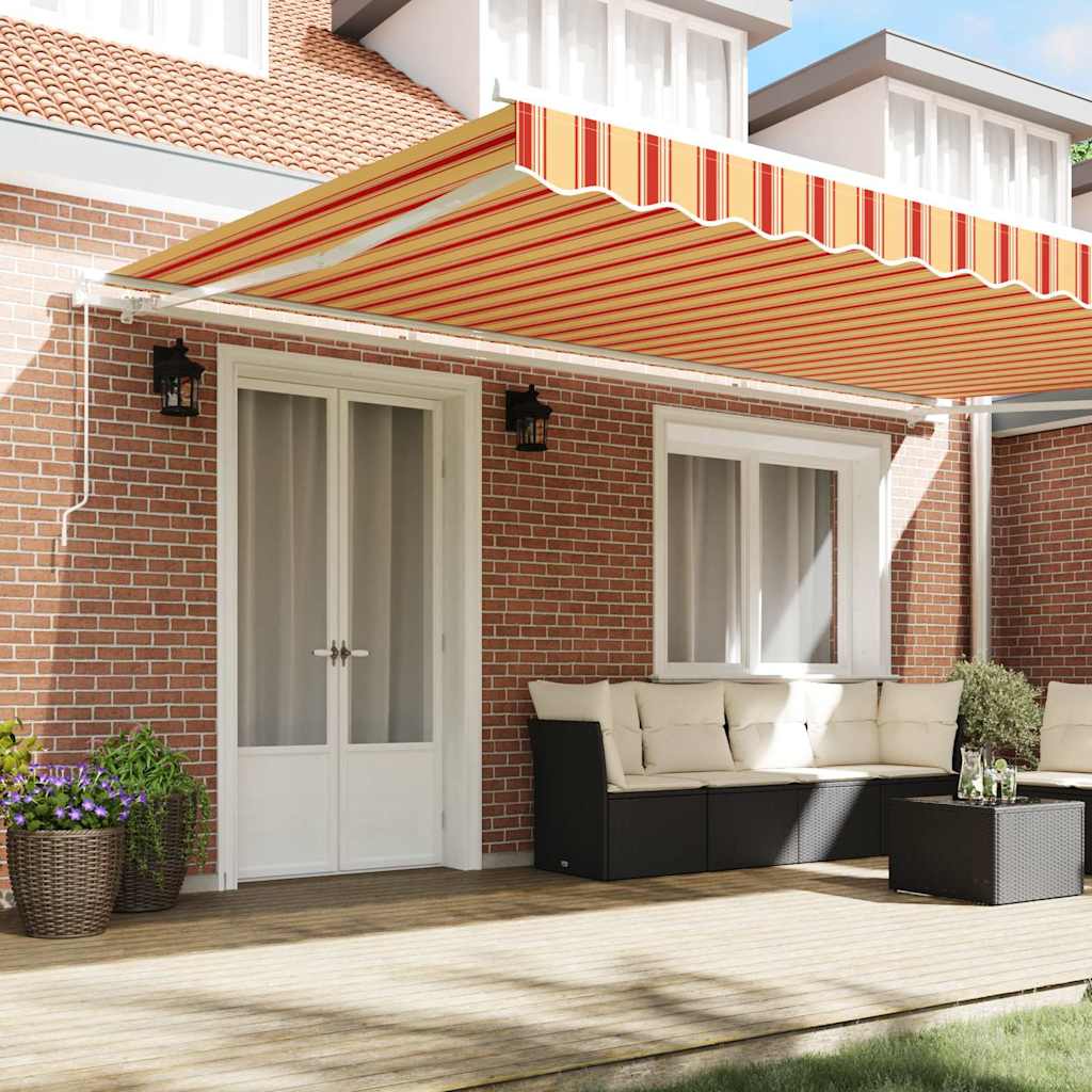 Retractable Awning Yellow and Orange 500 x 350 cm